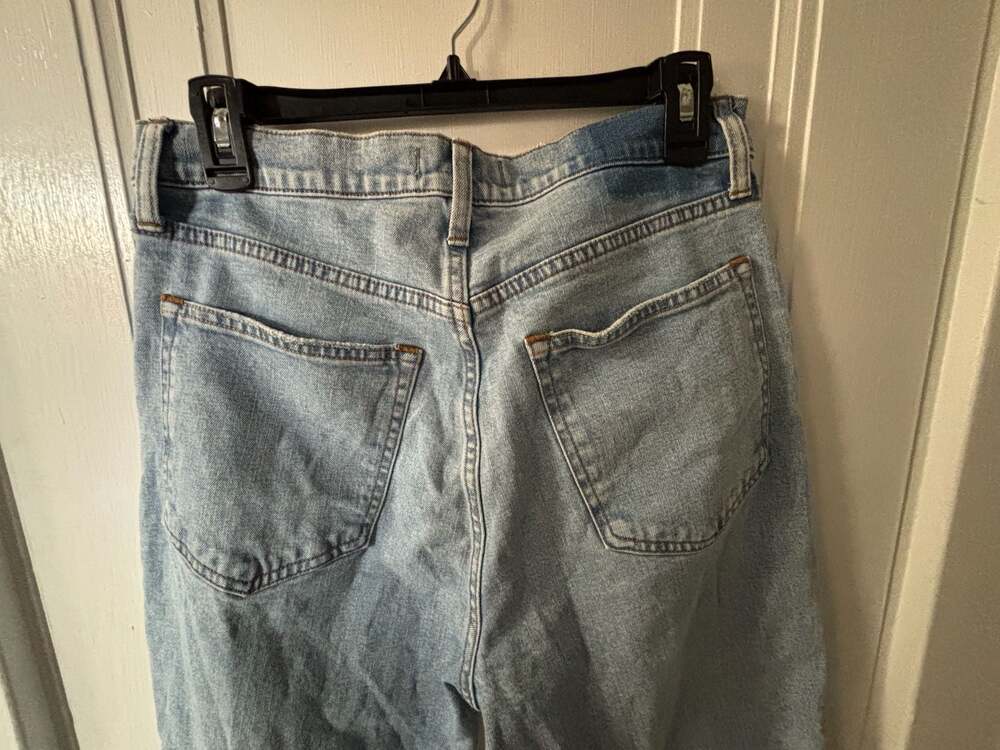 Abercrombie & Fitch Curve Love Ultra High Rise Ankle Straight Jeans Size 30/10S - Picture 3 of 6